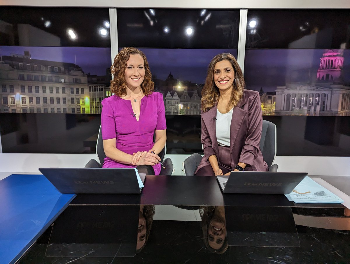 Well this is exciting! For the first time ever (...or at least, for as long as anybody here can remember lol), tonight @ITVCentral will have two women fronting the 6pm programme! 🙌🏼 And what a treat to be sitting next to the lovely @SameenaITV for it too. Join us then! 📺