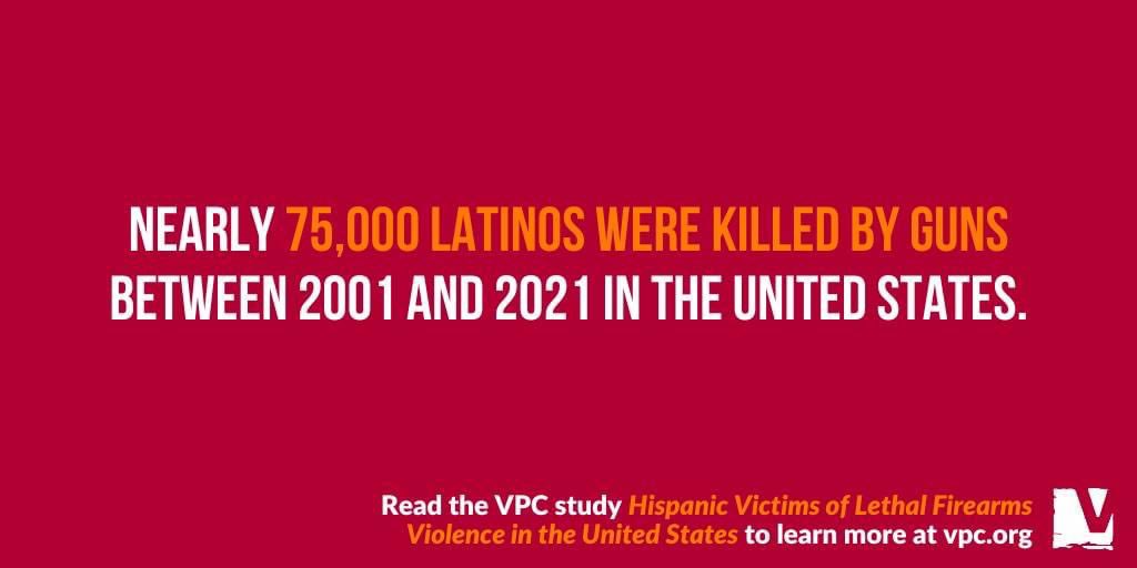 Read the VPC's new study, 'Hispanic Victims of Lethal Firearms Violence in the United States' in both English or Spanish. English version of the study: vpc.org/studies/hispan… Spanish version of the study: vpc.org/studies/hispan…