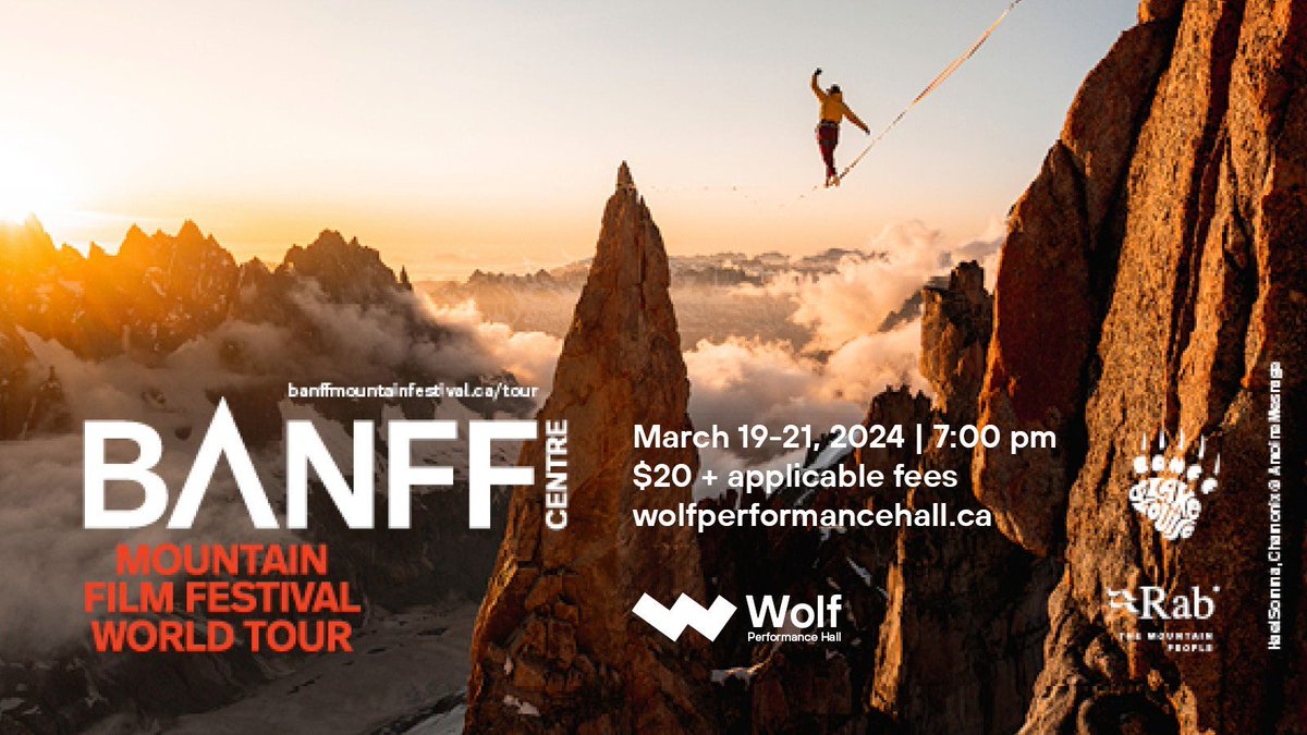 Your favourite adventure film festival is coming back to #LdnOnt next year! Get your tickets early for the #BanffWorldTour on the Wolf big screen March 19-21! Different films each night. buff.ly/3GlrU4j