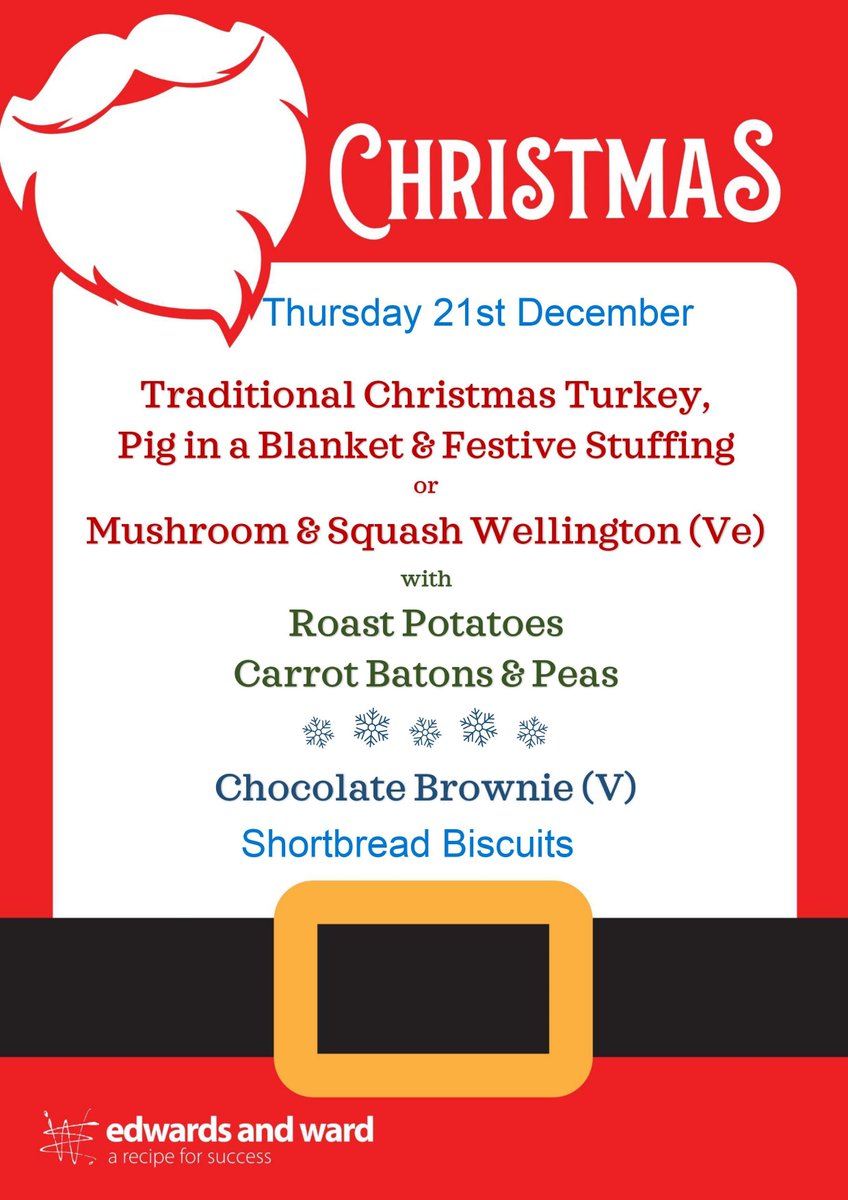 Please see details of the Christmas menu!