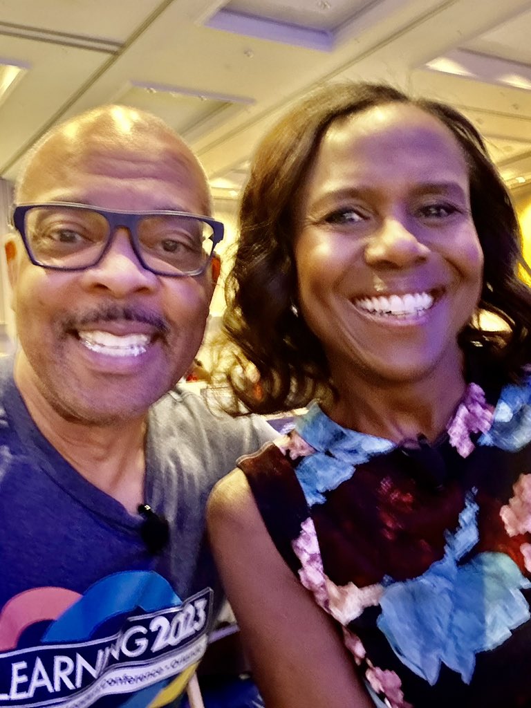 Another “pinch me this can’t be real moment” meeting Deborah Roberts with ABC News at Learning 2023. #learning2023 #legends #joyfulmoments