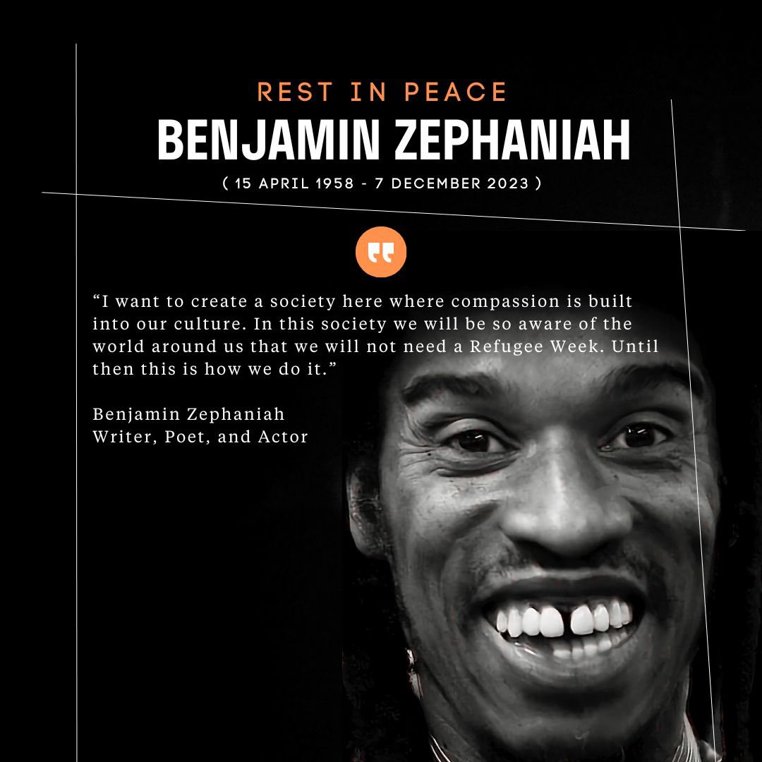 We’re saddened to hear that the incredibly talented poet and our beloved friend, Benjamin Zephaniah, past away this morning. Benjamin was a great supporter of Refugee Week and he keeps inspiring us at Counterpoints. Our thoughts and hearts are with his loved ones.