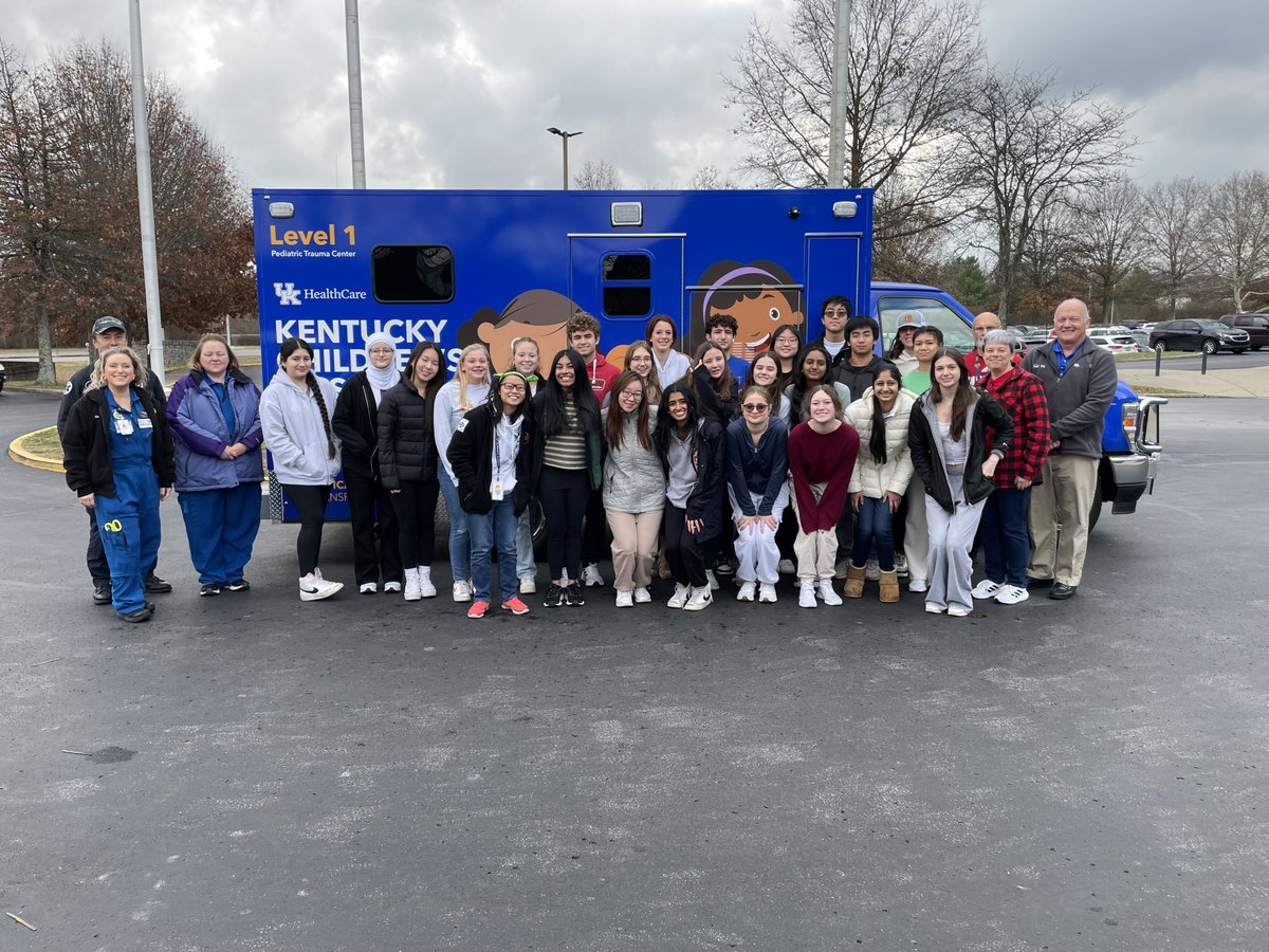 For the 16th year, students from @FCPSKY's Paul Laurence Dunbar High School held their annual 'Stuff the Ambulance' toy drive for @KCHKids. A pediatric transport crew also spoke with the students about careers in healthcare and emergency medicine.