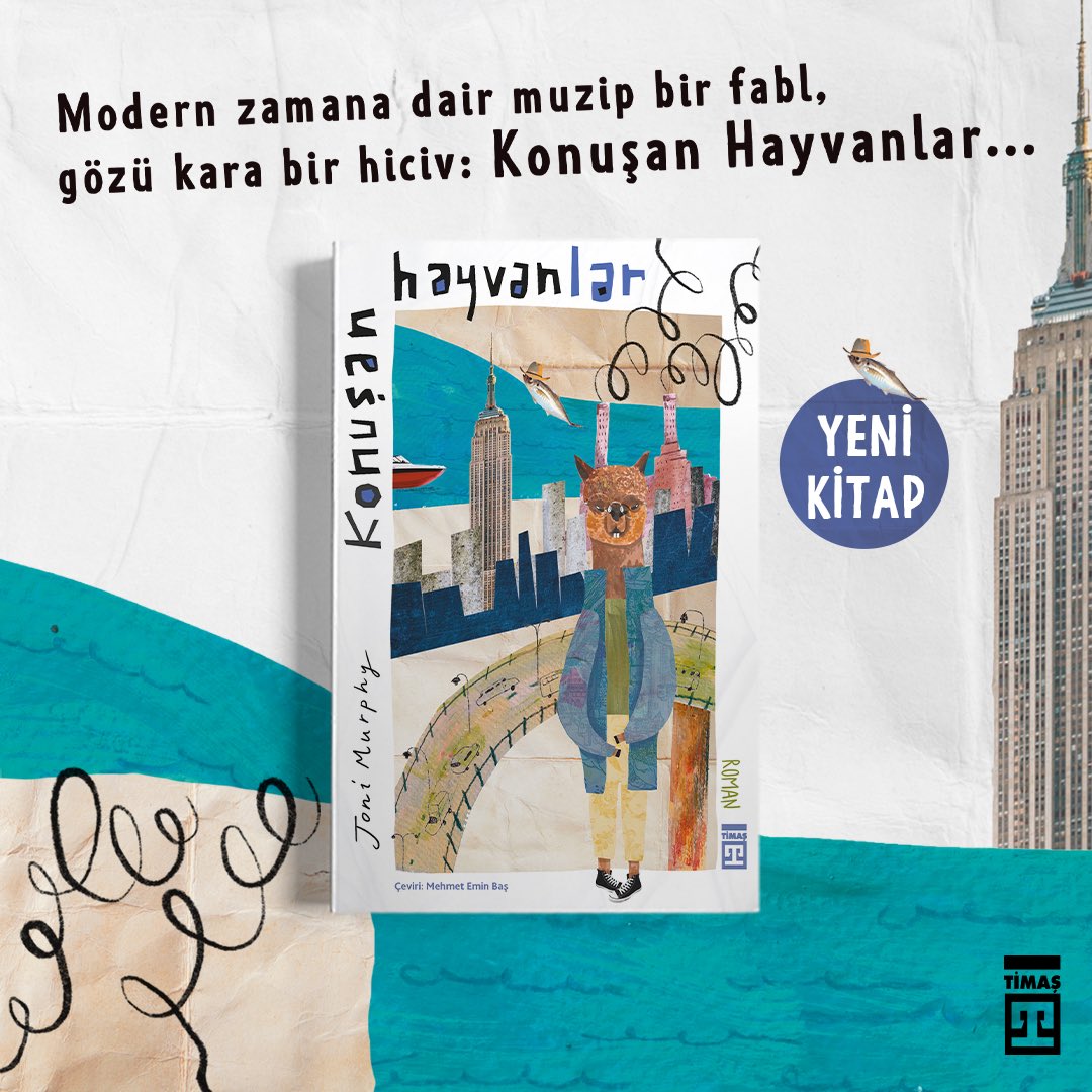 timasyayingrubu's tweet photo. #YeniKitap | Joni Murphy’nin kıvrak zekâsı ve renkli hayal gücünün eseri Konuşan Hayvanlar modern zamana dair muzip bir fabl, gözü kara bir hiciv...

#konuşanhayvanlar #jonimurphy https://t.co/D2b2E1tehp