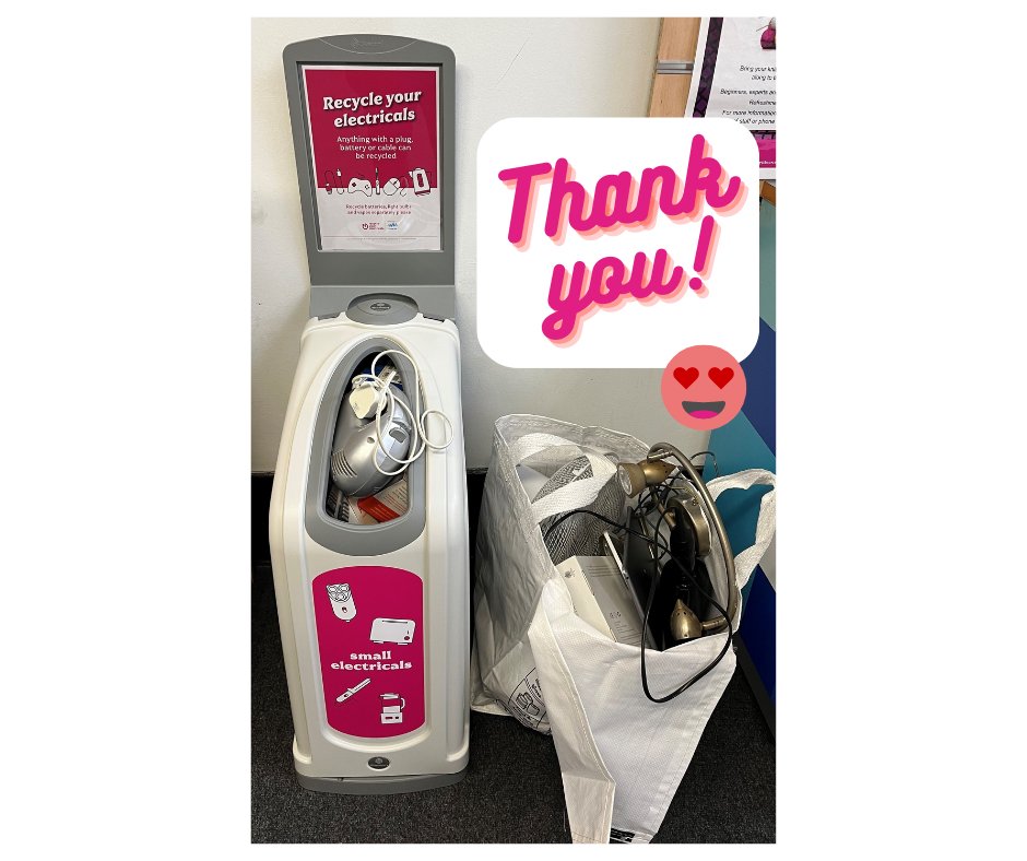 MedwayRecycles's tweet image. 🤩WOW! Since launching our small electrical collections in @Medwaylibraries ​with​ #MaterialFocus​ - you've donated a whopping 835KG of small electricals, 1273 items!
⚖That's 131 Stone
🐘9 baby elephants
🏍 8.5 motorbikes
🐕 84 Sausage dogs!
Learn more: rb.gy/gzl43t