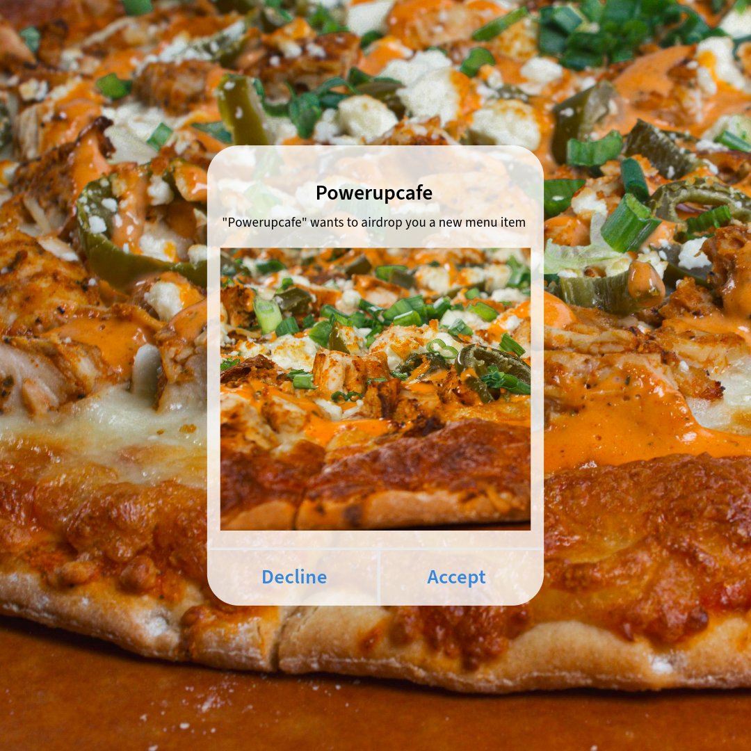 Hey there <a href="/powerupmichelle/">Michelle Voelkel</a> and <a href="/PowerupSuzy/">SuzyHunter</a>, the buffalo chicken pizza review is here...huge thumbs (right thumb is sorta busy at the moment) up!!!