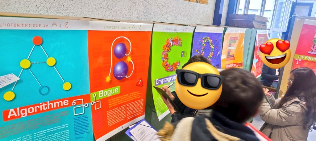 Vincent Pantaloni (@vpantaloni) on Twitter photo Je suis passé voir et c'était vraiment réussi : collégiens très engagés sur le #DefiNSI des drapeaux, une présentation de la spé par des lycéens motivés et une expo d'abécédaire de l'info de l'<a href="/Inria/">Inria</a>.
Merci aux professeurs motivés qui ont organisé cette journée <a href="/SemaineNSI/">Semaine du numérique et des sciences informatiques</a> Je suis passé voir et c'était vraiment réussi : collégiens très engagés sur le #DefiNSI des drapeaux, une présentation de la spé par des lycéens motivés et une expo d'abécédaire de l'info de l'<a href="/Inria/">Inria</a>.
Merci aux professeurs motivés qui ont organisé cette journée <a href="/SemaineNSI/">Semaine du numérique et des sciences informatiques</a>