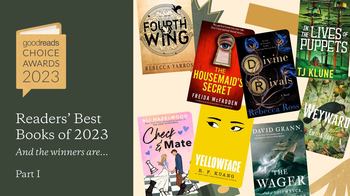 After more than 5.8 million votes across 2 rounds on 300 nominated books, we have the 15 winners of the 2023 Goodreads Choice Awards, all chosen by YOU, the readers. Follow the link below to discover all the winners! #GoodreadsChoice (Pt 1.)

goodreads.com/choiceawards/b…