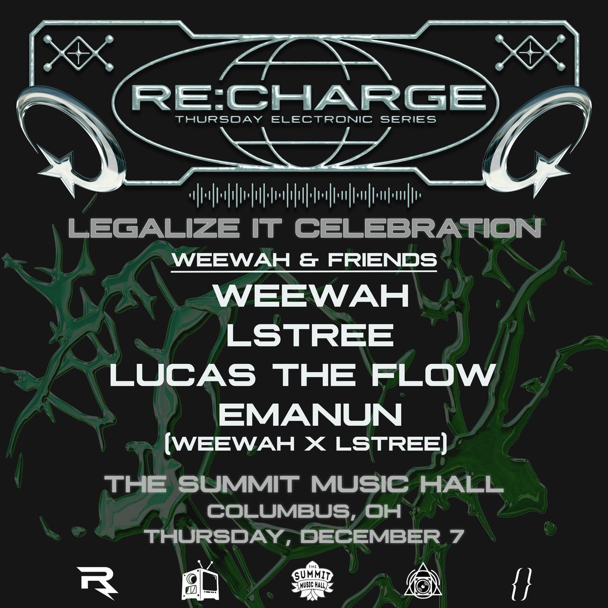 We're officially legal, Ohio 🙌

Come celebrate with <a href="/WeeWahofficial/">(NGS) Weeblz</a> and friends this evening at The Summit for the first <a href="/rechargecbus/">Re:Charge Thursdays</a> of December :)

Tix below!
