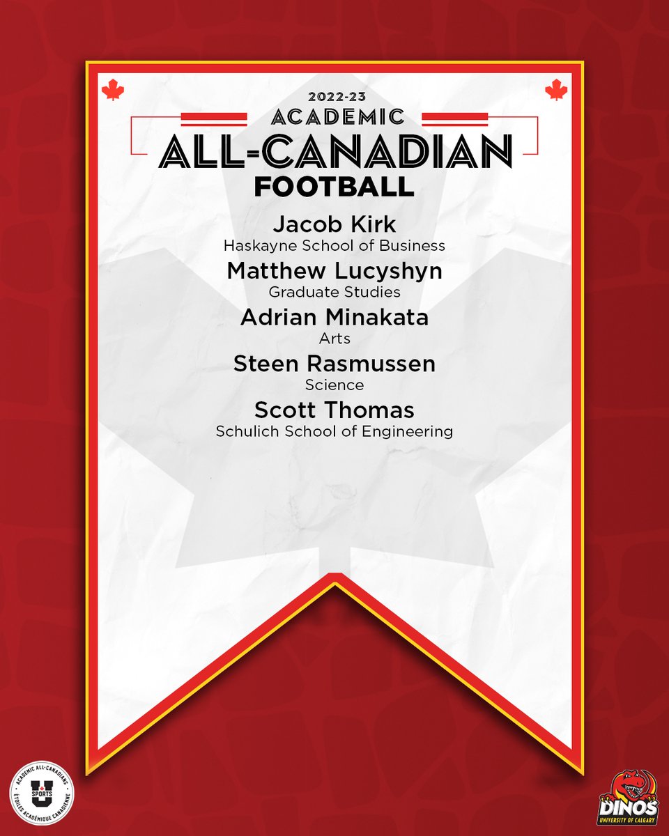 Putting in the work on and off the field 📚💪 Congratulations to our 10 Academic All-Canadians from 2022-23! #GoDinos