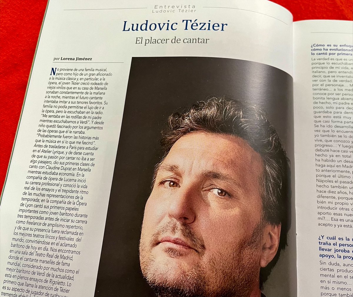 lorejial's tweet photo. Ya está en la calle mi entrevista con el barítono @TezierLudovic, que este mes protagoniza el "Rigoletto" del @Teatro_Real, en el número de diciembre de @RevistaRITMO
#Ritmo978 #RigolettoTR #TeatroReal2324 https://t.co/eZ7sjrBmms