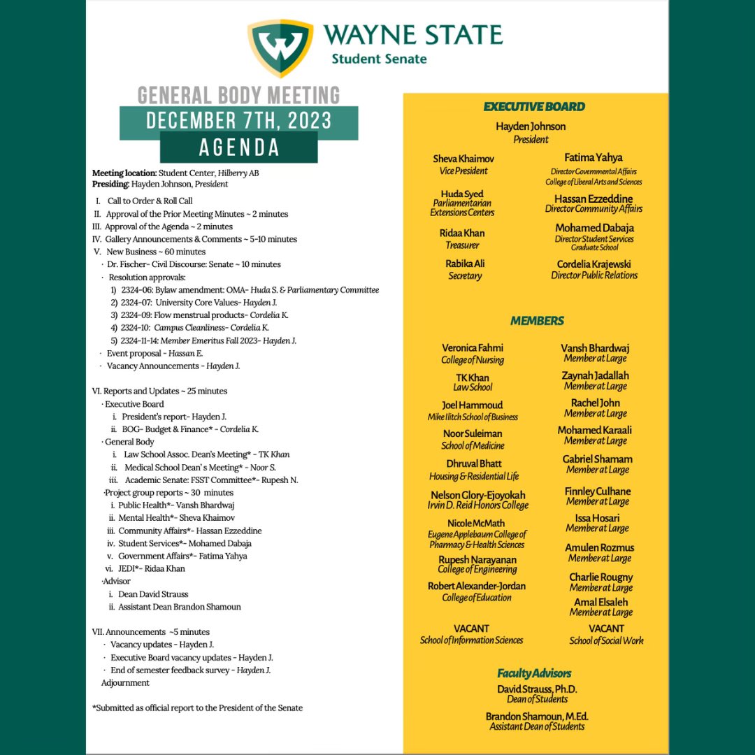 WSU Student Senate tweet media
