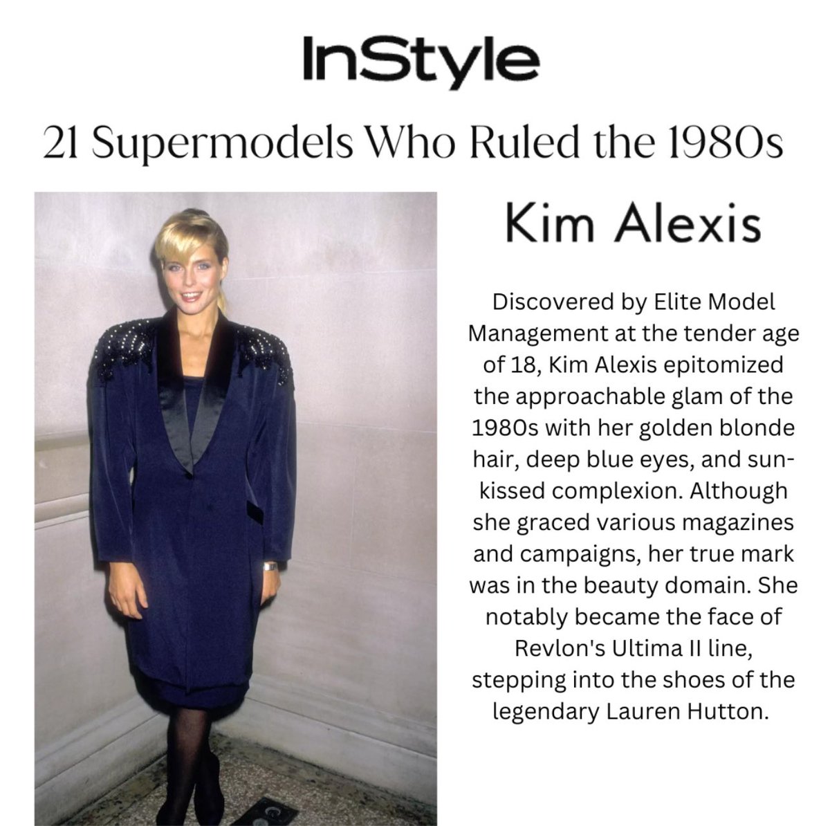 TheKimAlexis's tweet photo. Via InStyle: 21 Supermodels Who Ruled the 1980s. ✨ https://t.co/labW6BdQmX @InStyle
#KimAlexis #80s #model #supermodel #instyle #elitemodels #laurenhutton #Revlon https://t.co/va4L9MuwdN