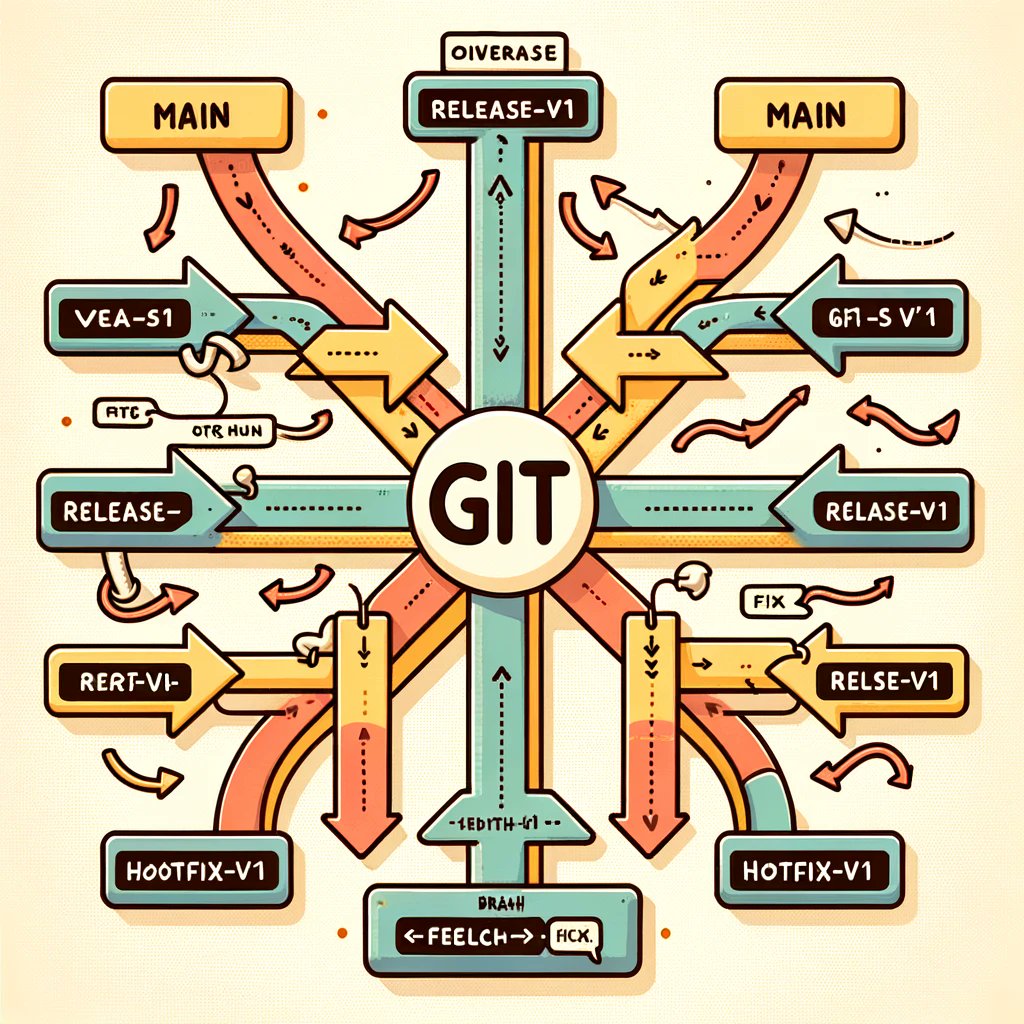 I asked ChatGPT 4 to illustrate at Git workflow for creating release and bug fix branches for your project.
It made me chuckle. 😆 #ChatGPT