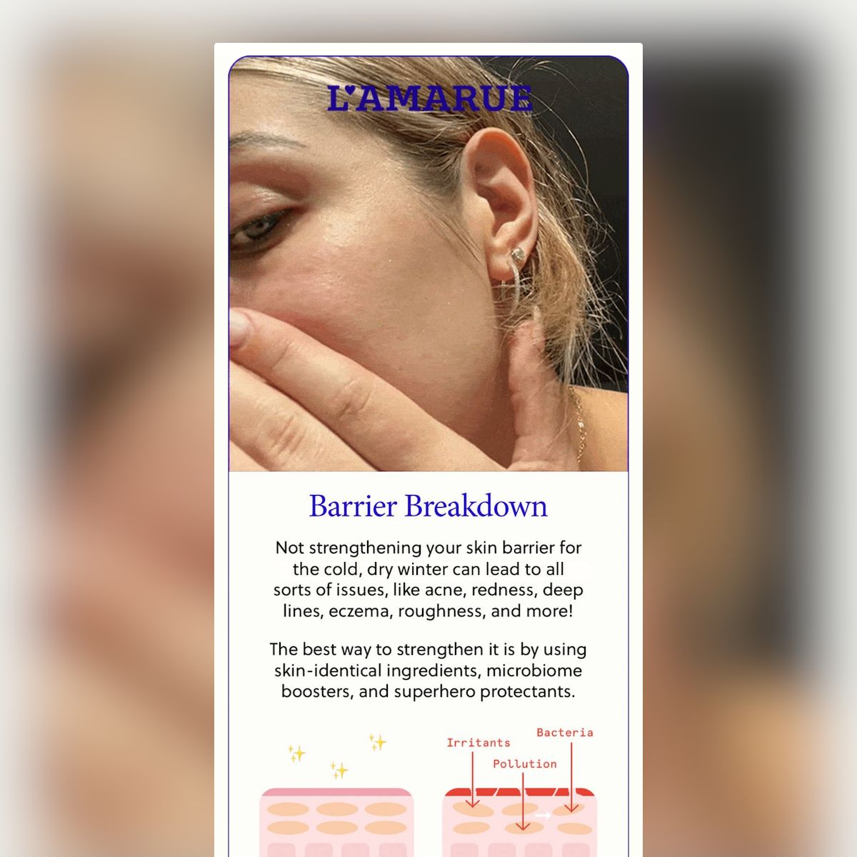 emaillove's tweet image. This visually stunning email from L’AMARUE makes you feel like you’ve just opened TikTok and not your inbox. Loving the big fonts, graphics, and oversized buttons. #EmailDesign #VisualAppeal

View the full email → buff.ly/473JR2h