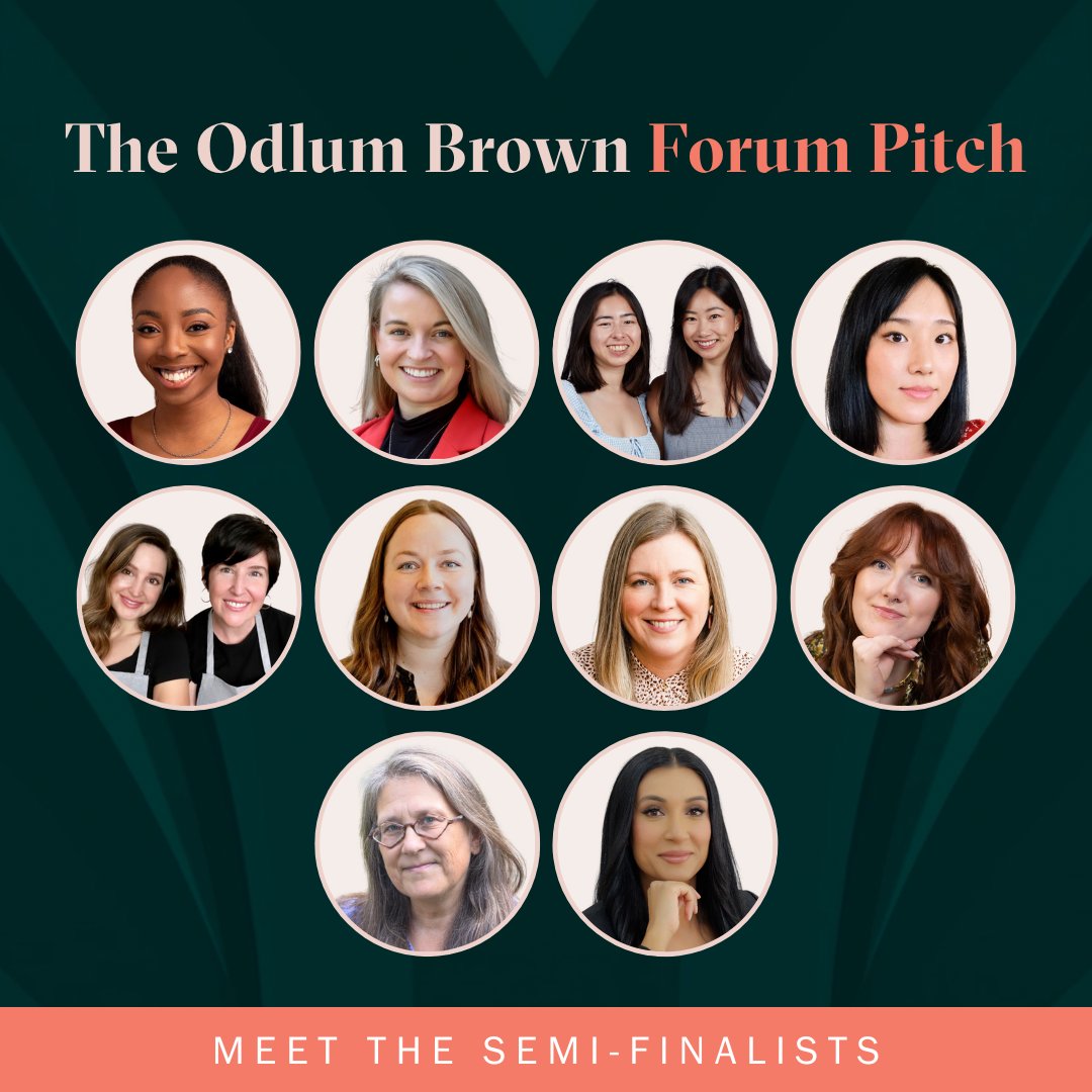 BIG NEWS! 🤗

After thorough deliberations, we are thrilled to introduce you to The Odlum Brown Forum Pitch Semi-Finalists! Please join us in celebrating and supporting these incredible women entrepreneurs and their businesses. ⁠
⁠
Learn more: bit.ly/3sWB4Be