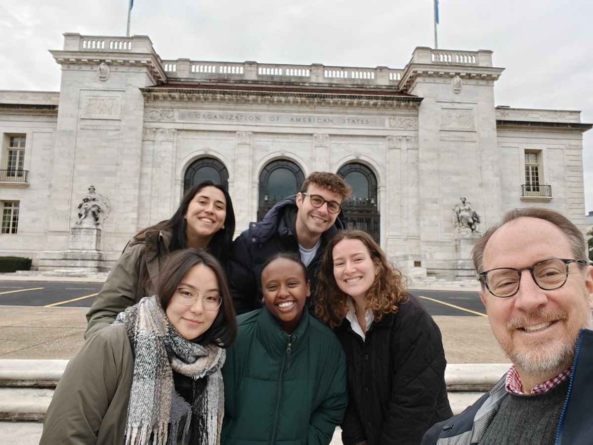 seanmcist's tweet photo. A trip to the Organization of American States with my students today. @bauintdc https://t.co/YZVc7LaWAq