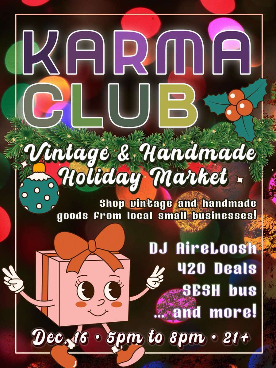 KarmaClubChi's tweet photo. We stay as lit as the tree. 🎄🔥💨
RSVP here: https://t.co/U5MxkgBEhx https://t.co/QLzMICJ0J7