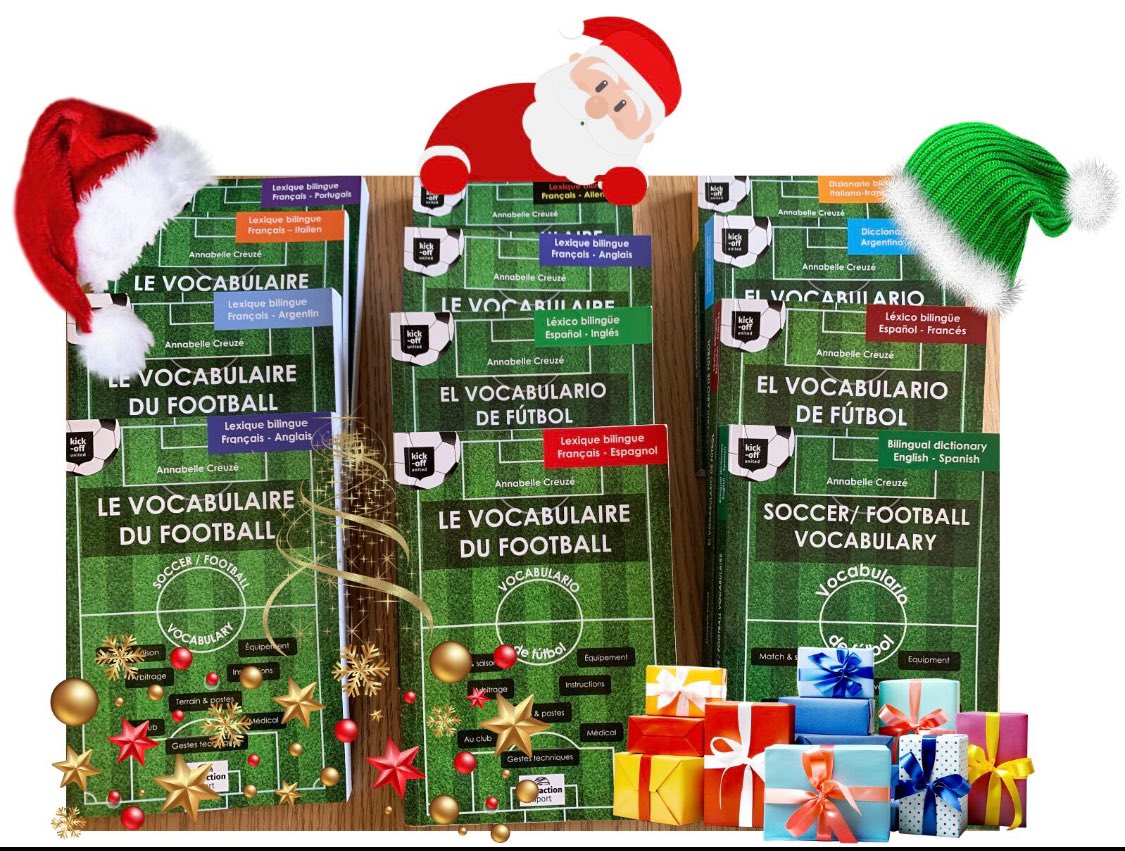 🎁⚽️🎄Pas encore d'idée de cadeaux pour vos proches passionnés de #football ?

Surprenez-les et faites leur plaisir en leur offrant nos lexiques bilingues disponibles en🇨🇵🇬🇧🇪🇦🇮🇹🇩🇪🇵🇹🇦🇷 

🎅🏼Passe ta commande ici 👉 kickoffunited.com 👈