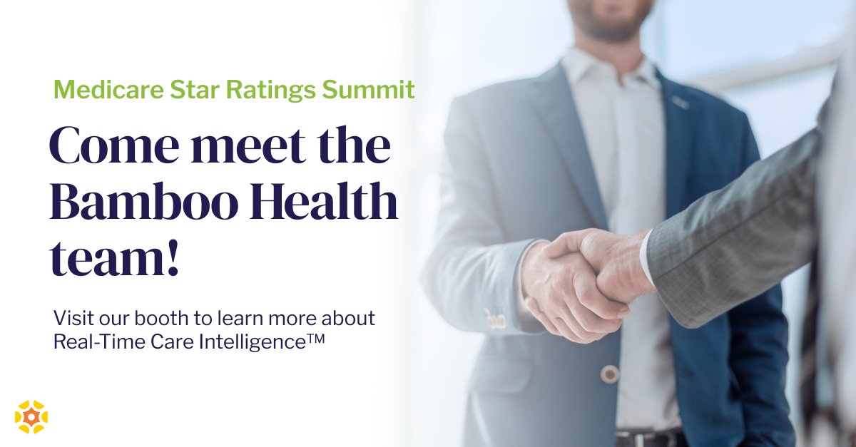 Medicare Star Ratings Summit is in full swing and the Bamboo Health team is ready to meet you! Come visit our booth to learn how we can help your organization improve outcomes and lower costs. #WeAreBambooHealth