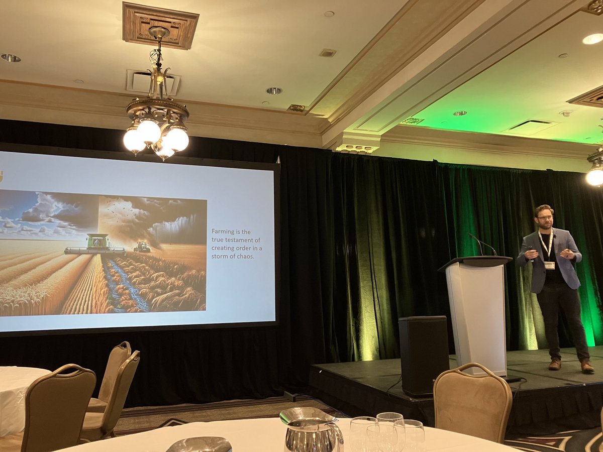 Gr8 advice from ⁦<a href="/BoychynJeremy/">Jeremy Boychyn 🌾🇨🇦</a>⁩ ⁦<a href="/AlbertaGrains/">Alberta Grains</a>⁩ , If you aren’t using data to inform decision making on farm, bias makes its way in!  #datascience #PCS2023