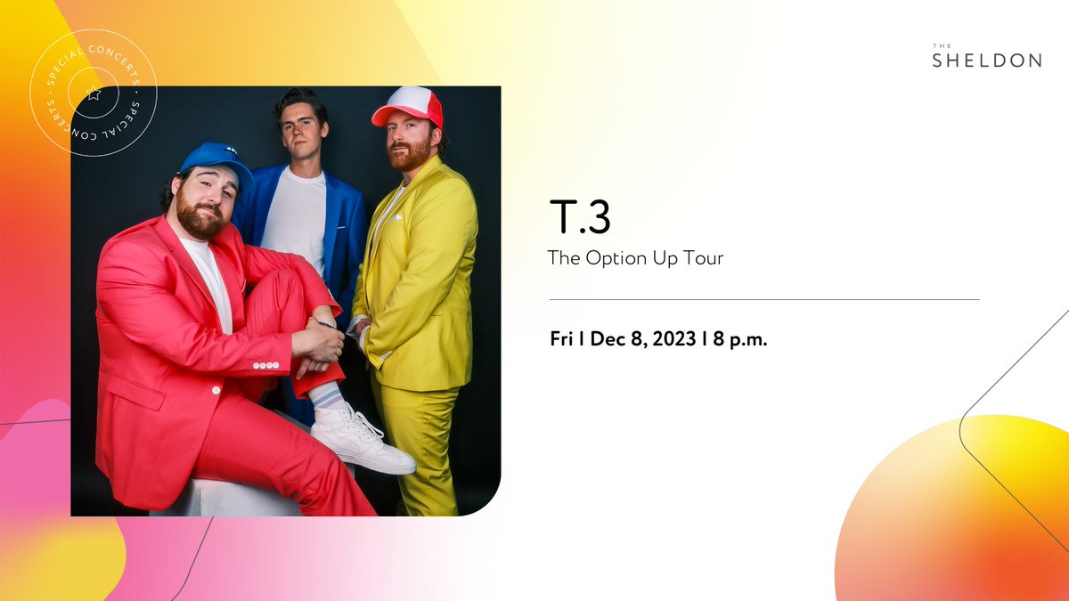 T.3 is coming to The Sheldon tomorrow night and we're giving away a four-pack to a lucky winner! Visit pulse.ly/jjmtsemdhg to enter to win. Winners will be selected and contacted tomorrow, Friday, Dec. 8 at noon!