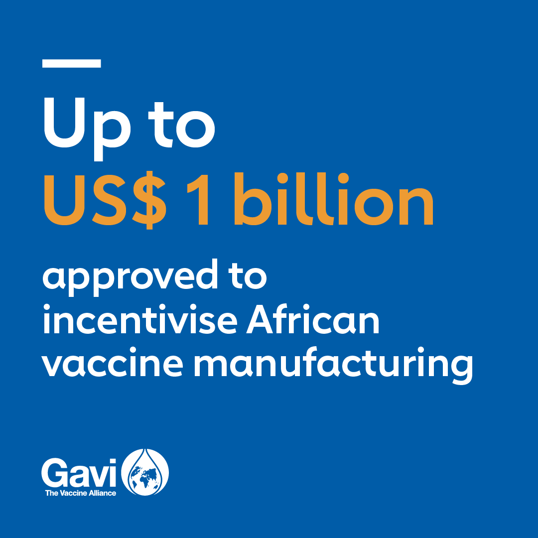 The Gavi Board meeting concluded with the establishment of the African Vaccine Manufacturing Accelerator, a financing instrument that will make up to US$ 1 billion available to support sustainable vaccine manufacturing in Africa! bit.ly/46IQPt3 <a href="/_AfricanUnion/">African Union</a> <a href="/AfricaCDC/">Africa CDC</a>
