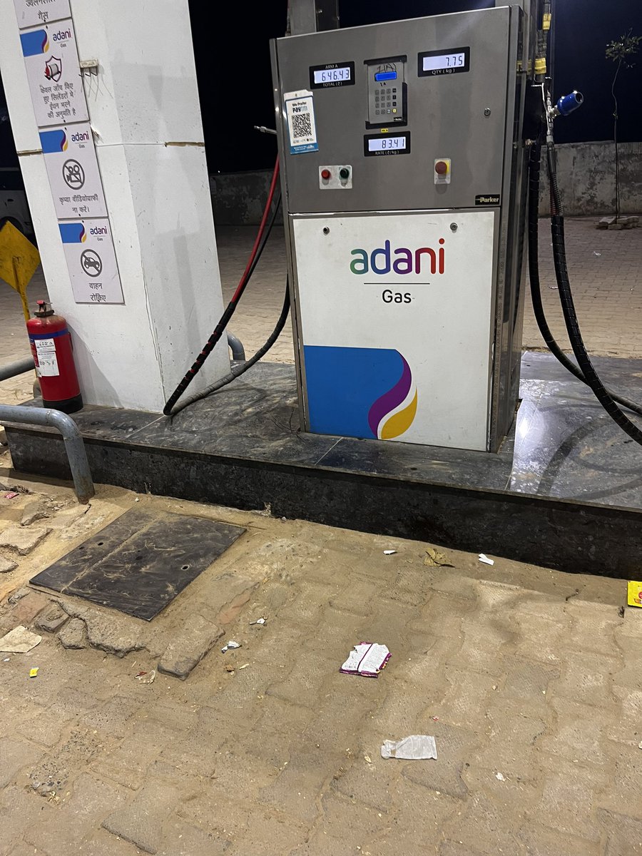 preetiand's tweet photo. Such dirty outlets for CNG sale! Is this truly the famous ADANI’S outlet? A very poor experience! 
@gautam_adani @AdaniOnline https://t.co/Uw7Nu77vk4