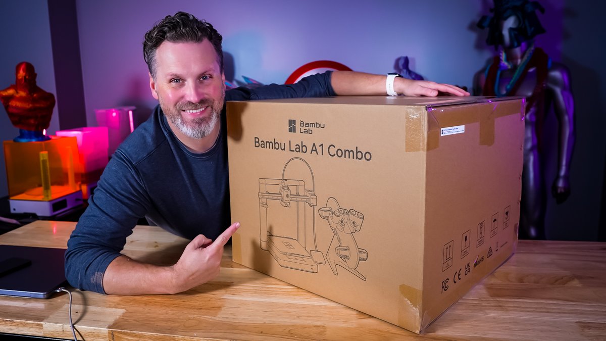 UncleJessy4Real's tweet photo. Well guess who has their hands on a newly announced 3D Printer by @BambulabGlobal

Introducing the A1

What should I print on it? 
#BambuLab #A1Combo #BambuLabA1 #3dprinting https://t.co/cnpoT4QZdM