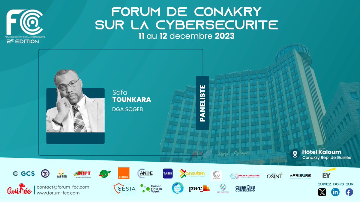 C'est avec un plaisir qu'on accueil M. Safa Tounkara, DGA de la SOGEB pour discuter de problématique cyber auxquelles nous sommes confrontés.

Rejoignez Nous : 👉 forum-fcc.com/inscription
