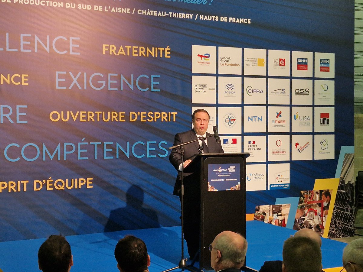 La PROD FACTORY, école de production  du Sud de l’Aisne à Château Thierry, soutenue par la Fondation @CEHDF a été inaugurée dans le cadre de la Semaine Osez l’Industrie
