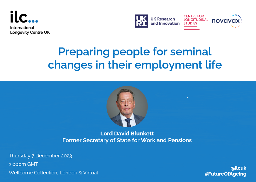 Next session is our keynote from Lord Blunkett, the former Education and Employment Secretary, Home Secretary and Secretary of State for Work and Pensions. #FutureOfAgeing