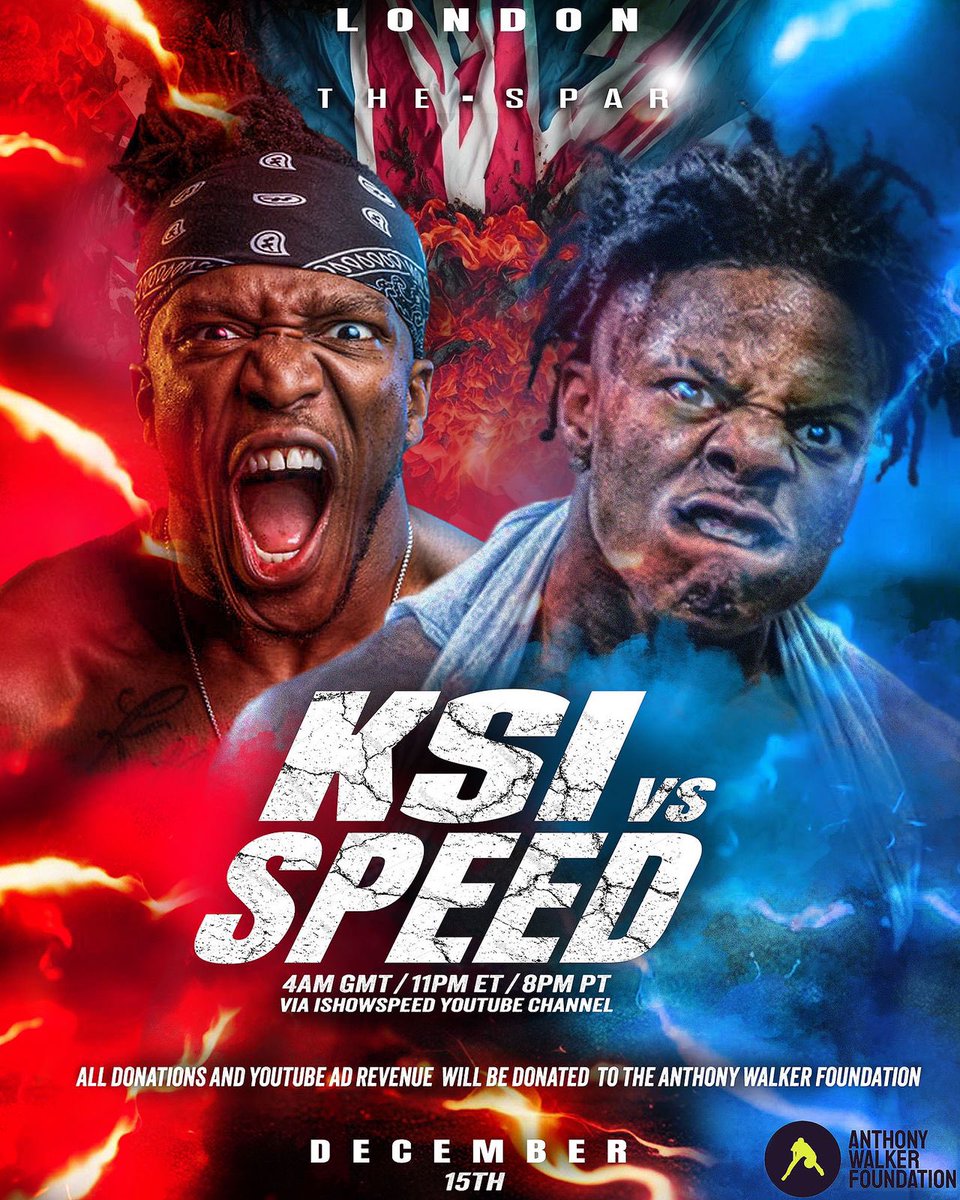 '🥊 Exciting news! Thanks, @KSI and @Speed, for stepping into the ring to raise funds for the Anthony Walker Foundation. We're thrilled to have these fighters join our important cause! Together, we can make a difference. 📷 #AnthonyWalkerFoundation #KSI #Speed'
