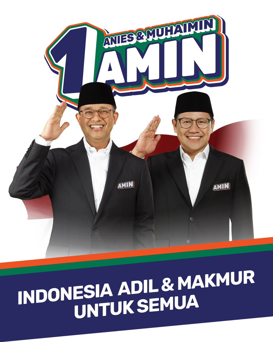 #CoblosNo1
#AMINSatukanIndonesia 
#AMINkanIndonesia 
#AniesMuhaimin2024 
#AminMenang1Putaran