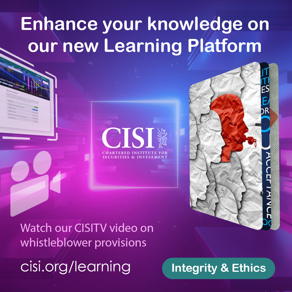 CISI's tweet image. Watch our #CISITV video and  dive into the intricacies and mechanics of the CMA Whistle Blower Provisions/Regulations and protections offered.

 Watch this and even more on our new Learning Platform: cisi.org/cisiweb2/cisi-… 

  #financialservices #CPD #elearning #learningplatform