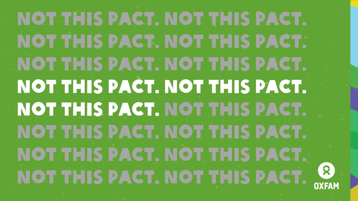 OxfamEU's tweet image. Oxfam is calling out 🇪🇺 decision-makers in the #MigrationEU negotiations for making deals that put a price on people.

🚫EU countries cannot buy themselves out of their responsibility to welcome refugees.

#NotThisPact