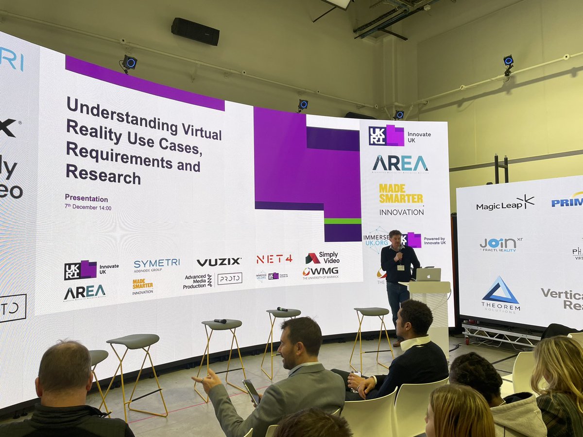 Understanding Virtual Reality Use Cases, Requirements &amp; Research: starting now at #ImmersiveTechConference. We’ll hear from Simon Bee, Mark Knowles-Lee and Alex Attridge. This is an opportunity for you to share your VR journey, plans, challenges and any support you need.