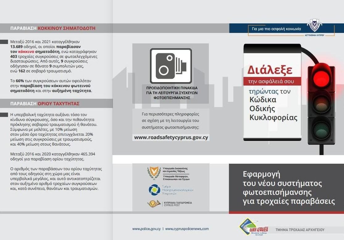 Επεκτείνεται το σύστημα φωτοεπισήμανσης | 18 νέες σταθερές κάμερες από 15/12. cypruspolicenews.com/archives/29582