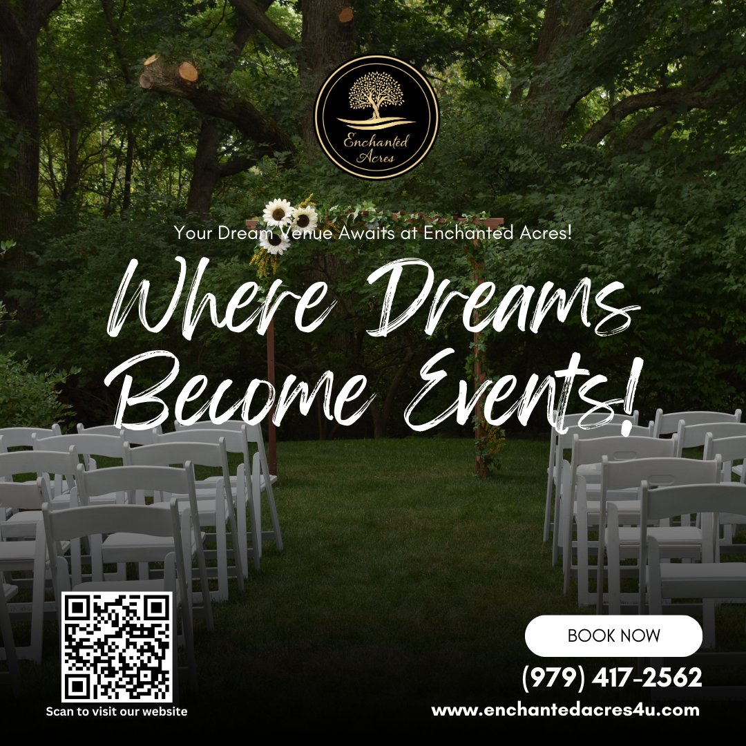 enchantedacres4's tweet photo. Say 'I do' in our magical 50-acre wonderland near Lake Jackson, TX!
Perfect for weddings, family portraits, or a peaceful getaway. Contact us at +1 979-417-2562 or visit https://t.co/3dIreujQ0R.
#EnchantedAcres #DreamVenue #MagicalMemories #LakeJacksonEvents #BookNow https://t.co/OWcBpjjNHS