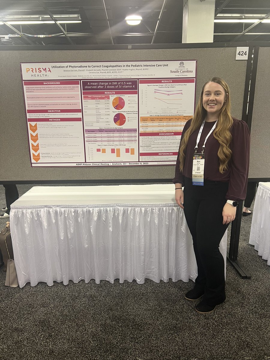 PHUofSCPharmRes's tweet photo. We are so proud of all of our residents who presented posters this week @ASHPOfficial MCM! Check out some of their projects! 
–
If we didn’t have a chance to meet you at Midyear, feel free to message us and get connected with our current residents! https://t.co/8pyeXGEc39