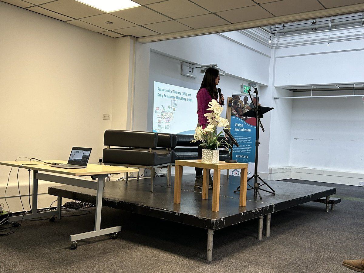 Following lunch, we are now hearing from Emma Mao, @UniofOxford, presenting their abstract titled ‘Evaluating the Prevalence of HIV Drug Resistance Mutations in the VITALITY Cohort of Children on cART from Zambia and Zimbabwe: A Pilot Study’ #rstmh2023