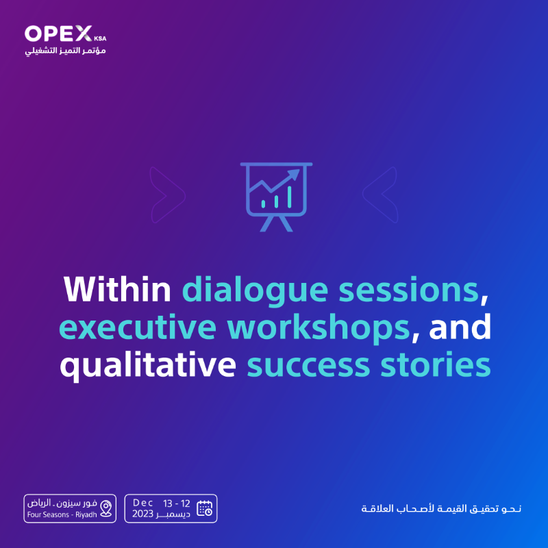 ksaopex's tweet photo. Join us at Operational Excellence Conference.
With the slogan “Toward creating value to all stakeholders” to get the benefits from Local and International experiences and view the method of #operationalExcellence
December 12-13, 2023
#TowardsCreatingValue
#OPEXksa