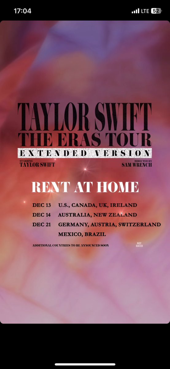 Taylor Swift, The Eras Tur filminin internet üzerinden satın alınıp izlenebileceğini duyurdu. Şu anlık sadece belirli ülkelerde satışa sunulacak.