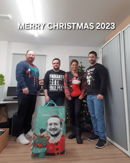 It's Christmas jumper day at the Christie Gillespie offices!