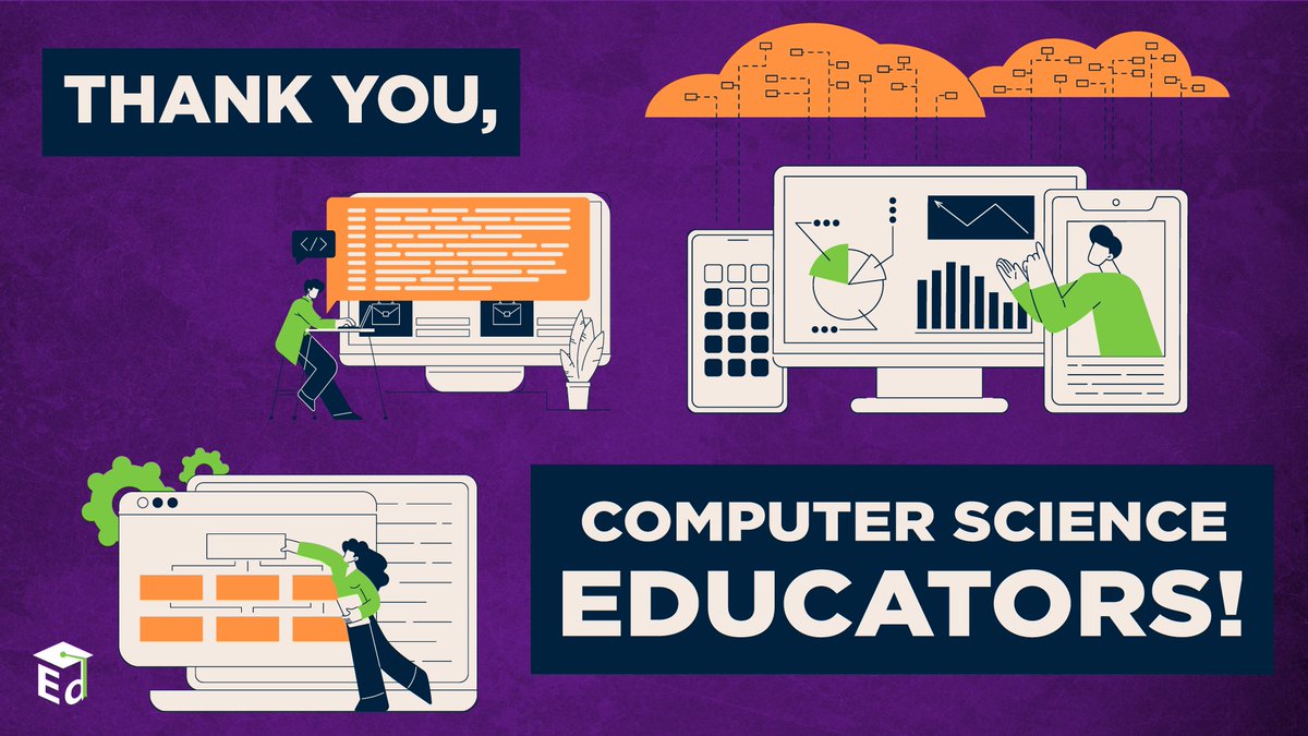 🖥️ THANK YOU, Computer Science Educators! 🖥️

Your instruction in coding principles, algorithms, object-oriented programming, & more equips students with the critical thinking & problem-solving skills necessary to thrive in the 21st-century workforce.

#ThankYouThursday #CSEdWeek