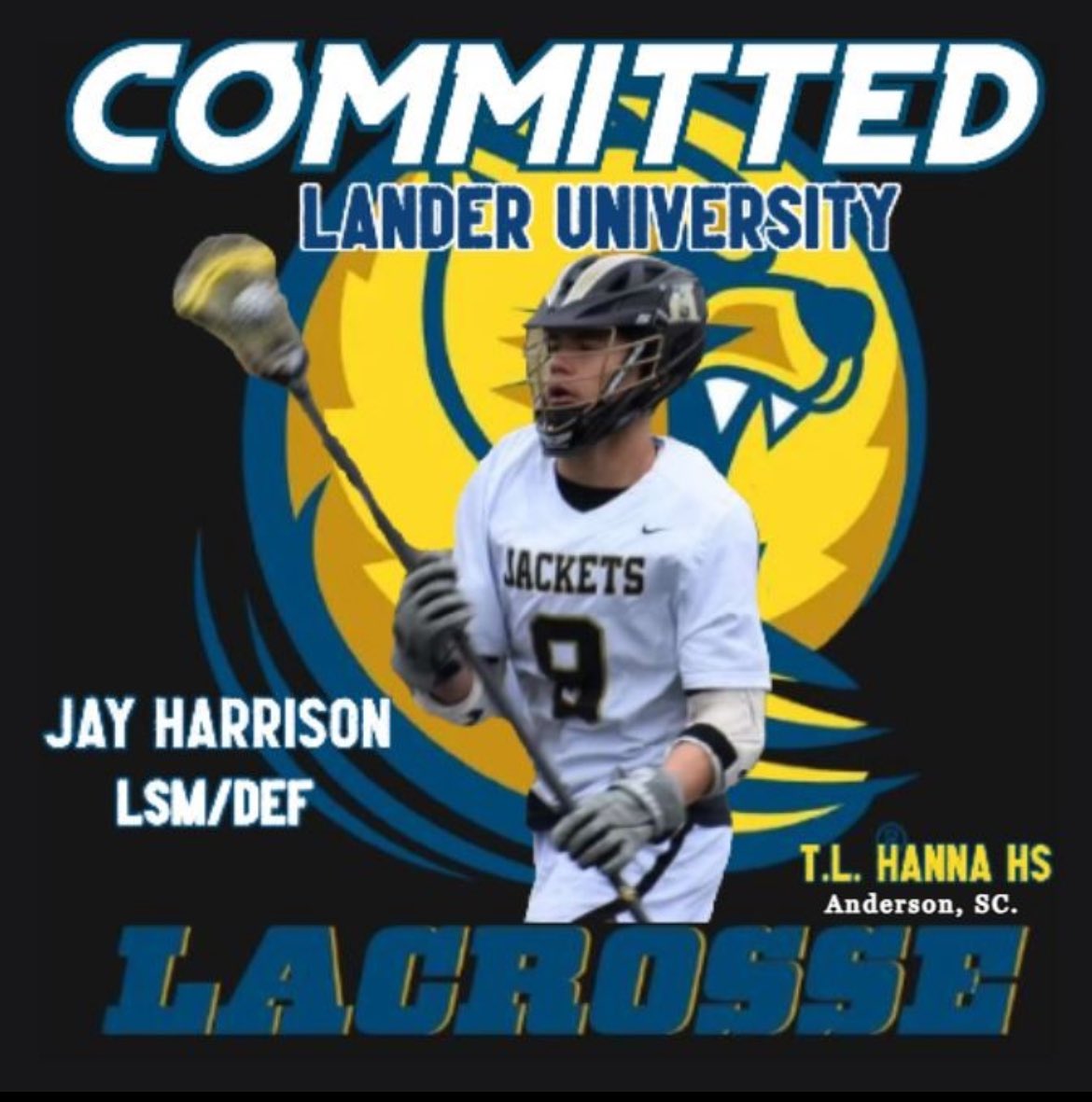 I am excited to announce my commitment to Lander University. I want to thank my family, friends, and coaches along the way for giving me this opportunity.