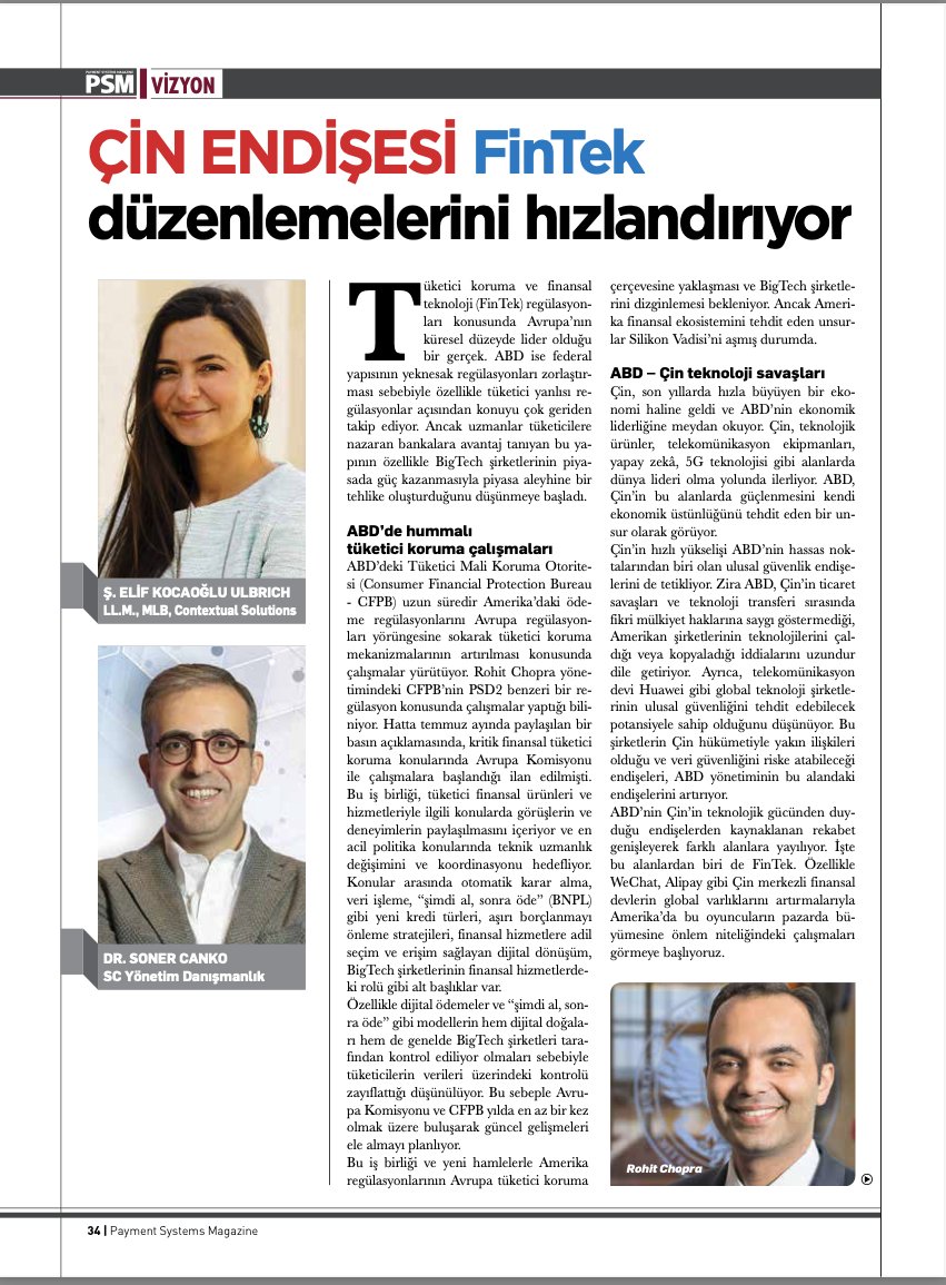 What kind of impact does China have on the US #openbanking regulations? Find out via @sebnemelifk and @SonerCanko's recent article on @PSMMAGcom or @FinTechIstanbul (in Turkish) 👇 fintechistanbul.org/2023/12/06/dr-…
