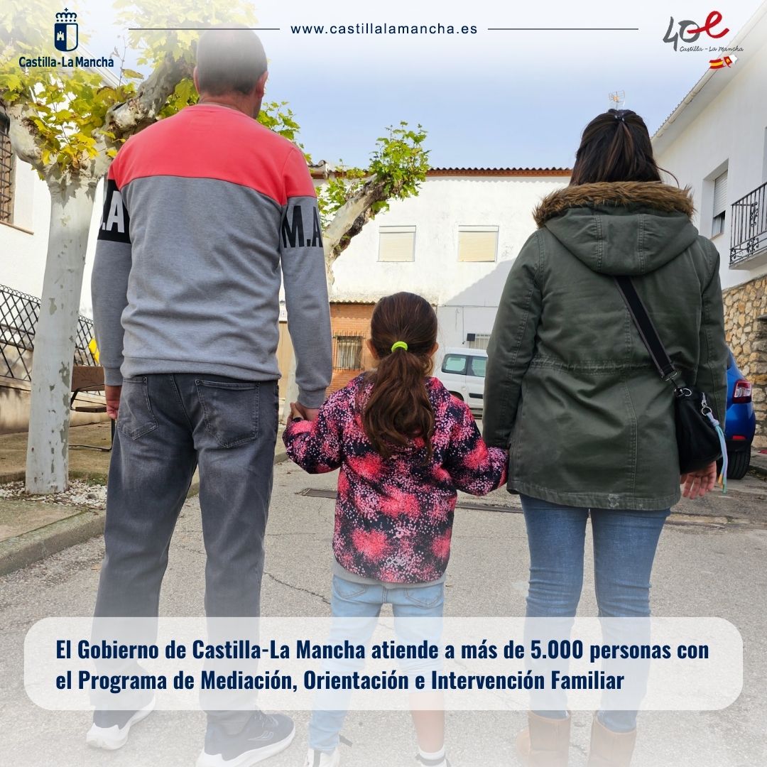 Bienestar Social CLM (@bienestarclm) on Twitter photo 👨👩👦Un total de 645 familias han sido antendidas en el programa de Mediación y 775 familias por el de Orientación e Intervención
👉El <a href="/gobjccm/">Gobierno de Castilla-La Mancha</a> destina más de 874.000 € a una valiosa herramienta para la resolución de conflictos y el logro de acuerdos entre las partes involucradas 👨👩👦Un total de 645 familias han sido antendidas en el programa de Mediación y 775 familias por el de Orientación e Intervención
👉El <a href="/gobjccm/">Gobierno de Castilla-La Mancha</a> destina más de 874.000 € a una valiosa herramienta para la resolución de conflictos y el logro de acuerdos entre las partes involucradas