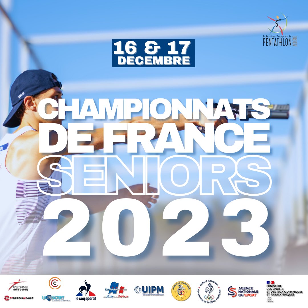 ‼️Les Championnats de France Séniors  2023 se dérouleront très bientôt‼️
🗓️16 &amp; 17 décembre 
📍Insep &amp; Garde Républicaine 

#TeamFrancePenta 🇫🇷