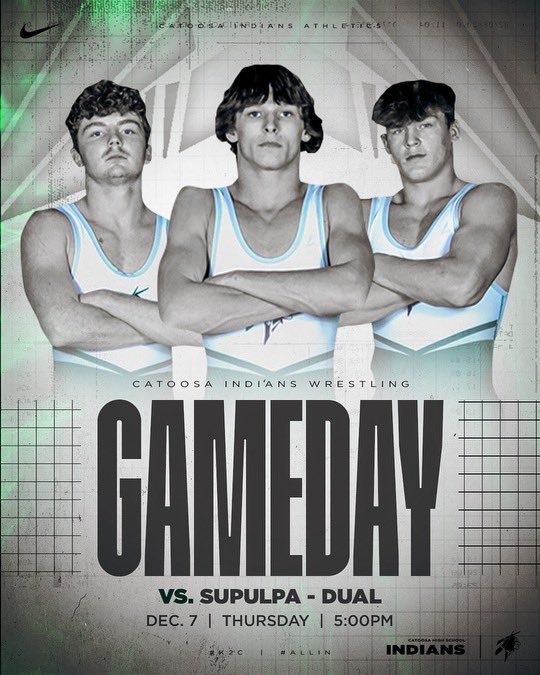 Come out and support your 3rd ranked Indians against the 15th ranked Chieftains! Show up and show out! 
🏠 Home Opener
📆 December 7th, 6:00 PM
📍  Catoosa Indians Activity Center